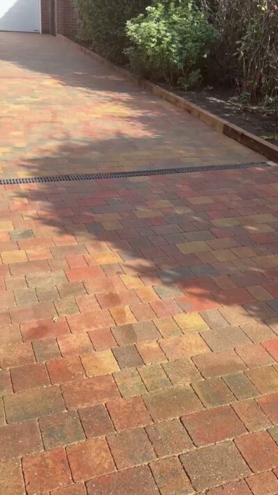 Finished block-paved driveway walkthrough